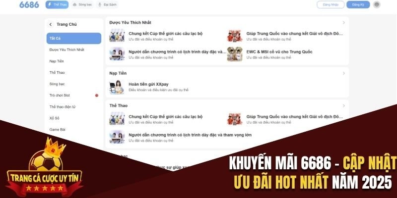 Khuyến Mãi 6686 – Cập Nhật Ưu Đãi Hot Nhất Năm 2025